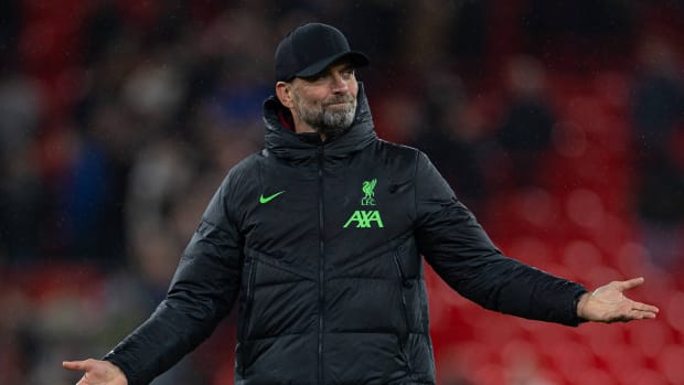 Liverpool manager Jurgen Klopp pictured following his team's 5-1 win over West Ham in the EFL Cup quarter-finals in December 2023
